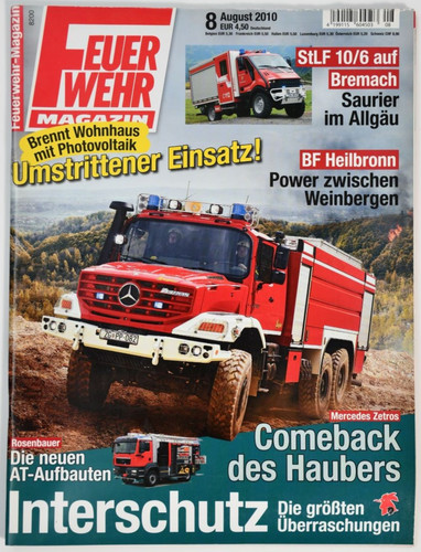 Feuerwehr magazin august 2010 - august,